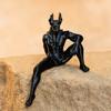 3D-gedruckte Anubis-Statue, Ägyptische Mythologie Sammlerstück Heimdekoration, Hochdetaillierte Schakalgott-Skulptur mit geschnitzter Muskulatur für Büro Gaming