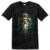 Poseidon T Shirt Sea God Crown Trident Fantasy Blue Eyes Mythic King Tee
