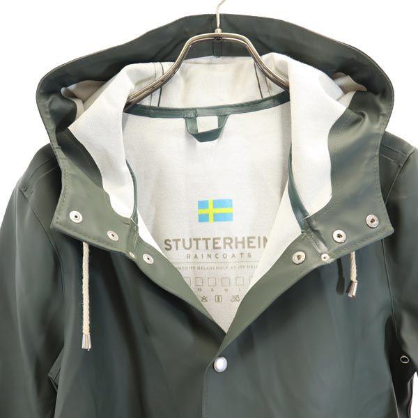 STUTTERHEIM Water Repellent Finish Raincoat Green Hood Men's Used