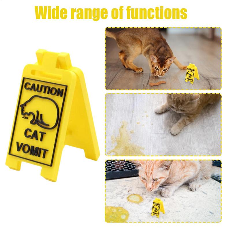 Cat Vomit Sign Funny Creative Dog Cat Vomit Caution Sign Cat Vomit And Cat Urine Attention Sign For Cat Lovers Pet Supplies