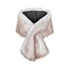 Women's Winter Fashion Faux Fr Scarf Shawl Coat