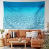 Tropische Unterwasser-Ozean-Sonnenlicht-Wandteppich Blaues Wellenmuster Wandbehang Boho Stranddekor für Schlafzimmer Badezimmer Wohnzimmer Zuhause