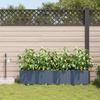 Garden Planter Set 4 pcs Grey 160 x 40 x 37.5 cm Plastic