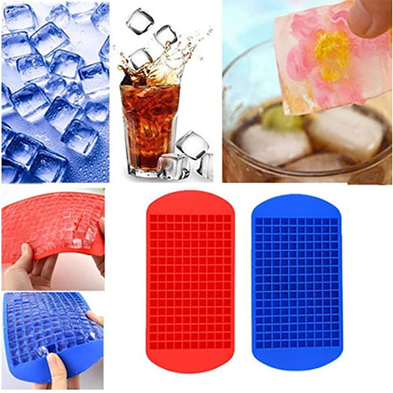 Silicone Mini Ice Cube Trays Small Ice Cube Molds Silicone Ice Cube Maker Foldable Ice Cube Tray Kitchen Popsicle Mold