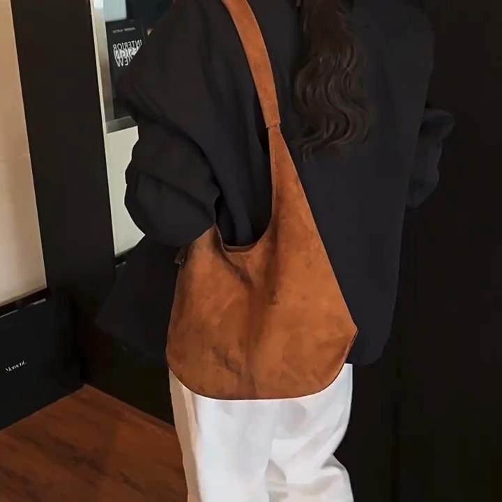 Women's High Capacity Pu Leather Shoulder Bag Winter New Fashion Retro Hobo Bag Luxury Brand Designer Handbags