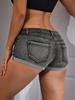 2026 Summer European & American Slim Fit Distressed Retro Denim Shorts for Women