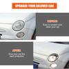 Soft carbon fiber For Fiat 500 2007-2015 Car Front Headlight Eyebrow Eyelid Trim Sticker Auto head Lamp Decoration Decals