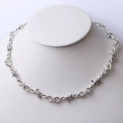 Neutraler Stil Hip Hop Gothic Stacheldraht Halskette mit kleinen Dornen