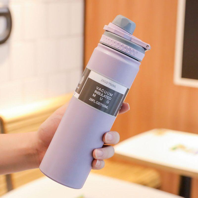 304 Stainless Steel Large Capacity Vacuum Cup Space Bottle New Year Student Outdoor Portable Satchel Sports Water Bottle