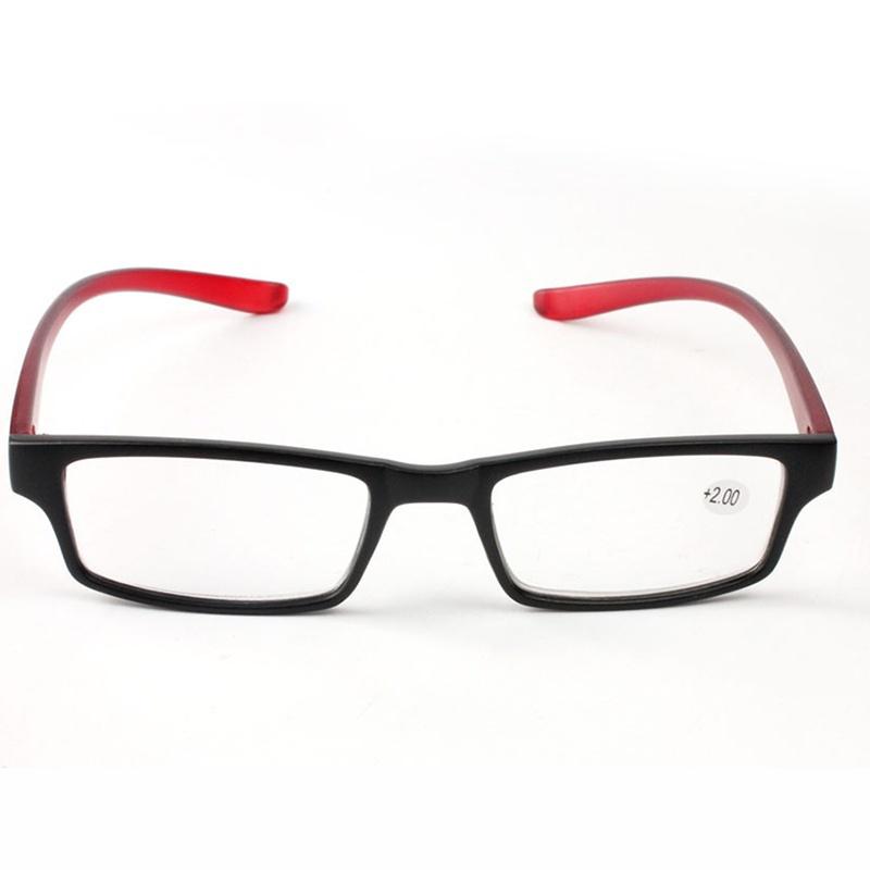 Schwarz&Roter Rahmen Kunststoffbrille Lesebrille Alterssichtigkeit Brille