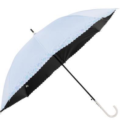 Long Plain Cut Rain Sun UV 10002761 Umbrella, Umbrella, Pattern, Umbrella, Umbrella, All-Weather Umbrella, 99% Protection, Parasol, Women's, 60cm,