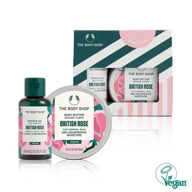 Travel-size British Rose Shower Gel & Body Butter Gift Set (888194)