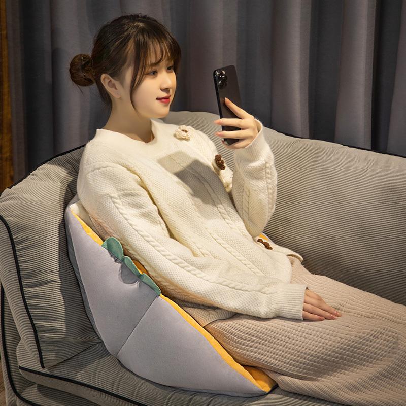 40x40cm Double-Sided Padded Seat Cushion Toast Bread Carrot Soft Stuffed Plush Chair Cushion Suitable For All Seasons Charm Gift