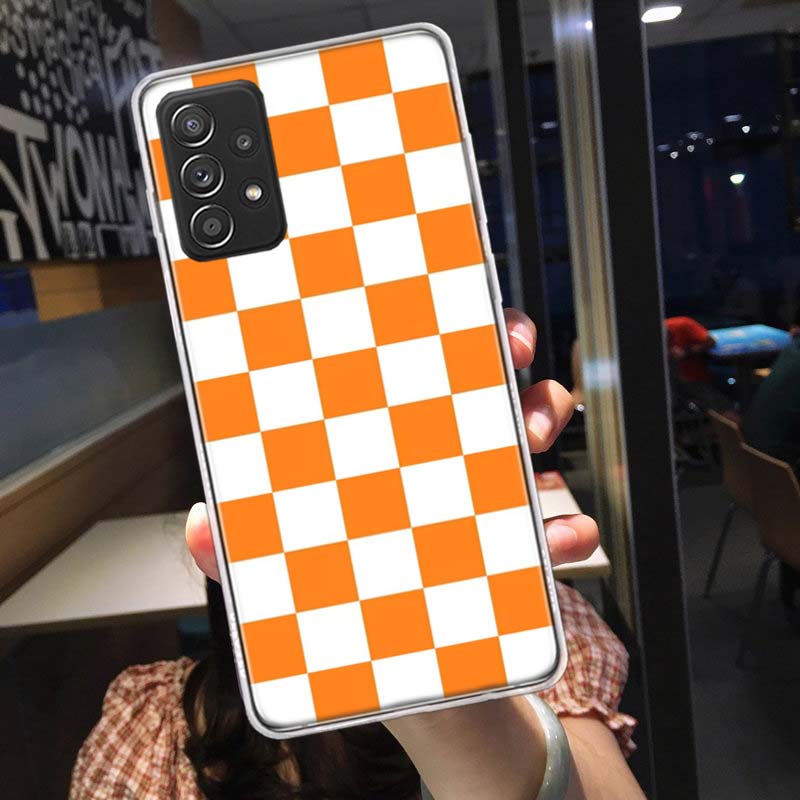 Retro Classic Chess Board Grid Phone Case for Samsung A54 A57 A37 A17 A14 A15 A12 A24 A34 A55 A35 A25 A52S A07 A05S A04S A22 A32