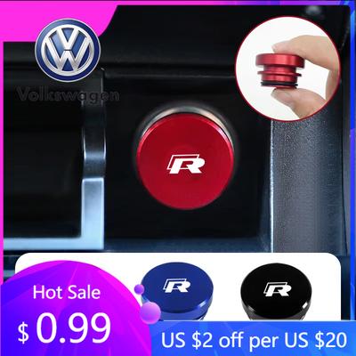 2026 Hot For Volkswagen VW For Volkswagen VW Rline R Line Touareg Badge POLO Jetta Golf GTI Passat 1PC Aluminum Dustproof Plugs