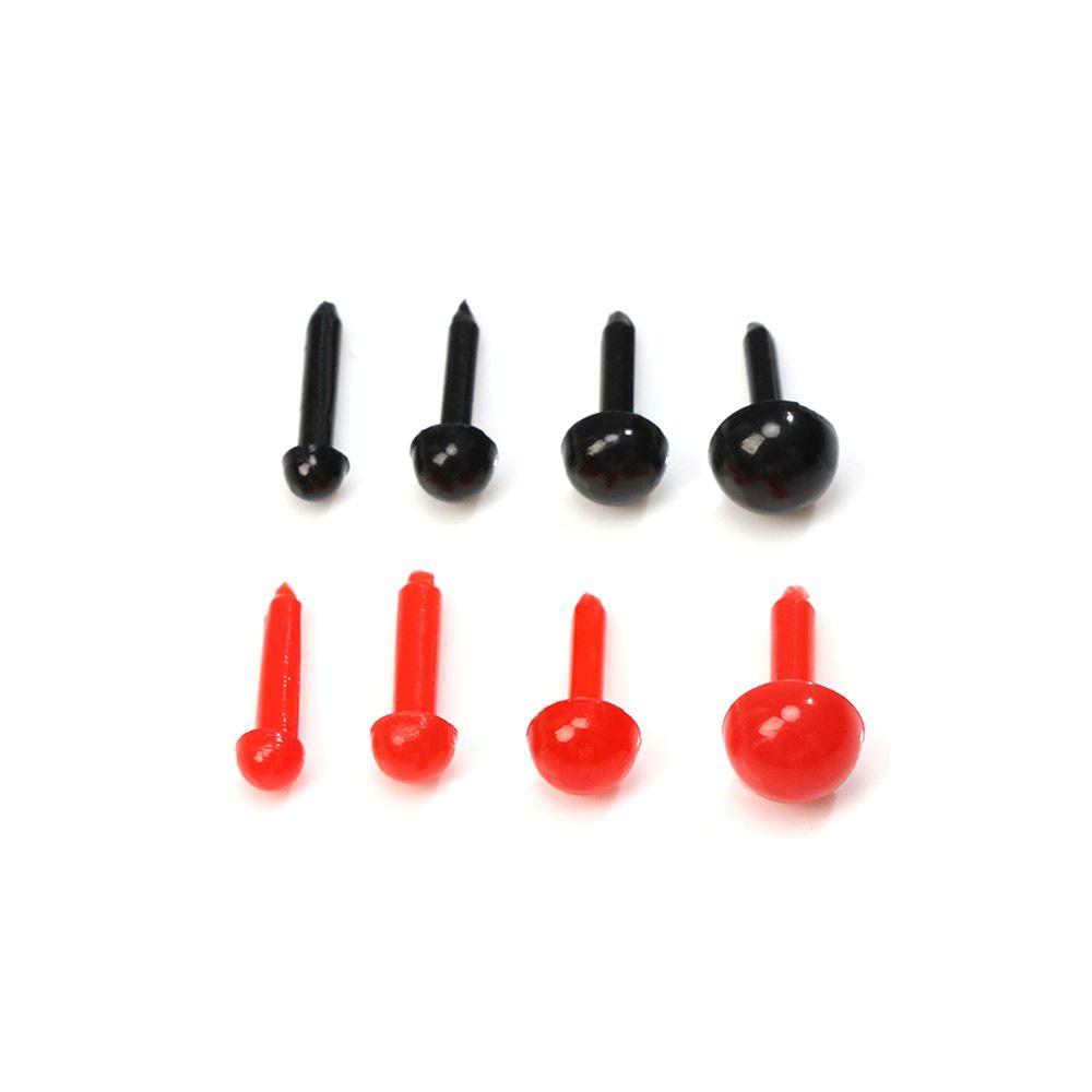 100pcs/bag Safety Round Nose 3mm/4mm/5mm/6mm Eyes Safety Oval Nose Eyes Animals Noses Accessories for Teddy Dog