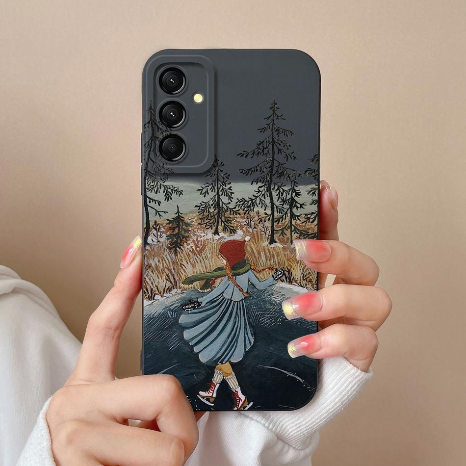 For Samsung Galaxy M35 5G Case Cute Cat Full Coverage Phone Shell For Samsung M 35 Anti Drop Soft Liquid Silicone Back Covers