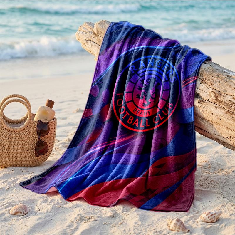 Asciugamano da Spiaggia in Microfibra Rangers FC Stampa Asciugatura Rapida Assorbente Grande Asciugamano per Spiaggia Nuoto Viaggio