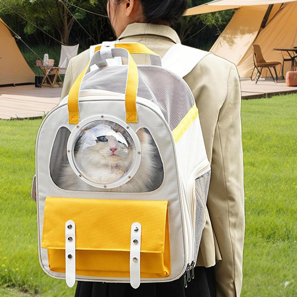Mochila Transportadora para Gatos Pet Respirável para Gatinho Bolsa Pequena Cápsula de Transporte