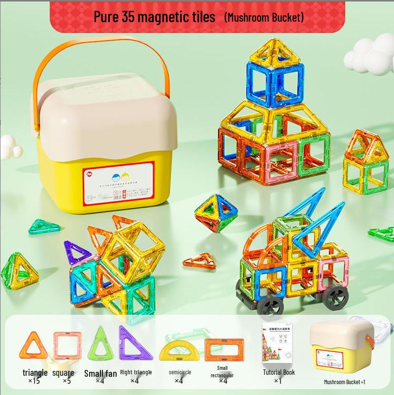 

Детские магнитные строительные плитки и пазлы - Развивающая игрушка для сборки