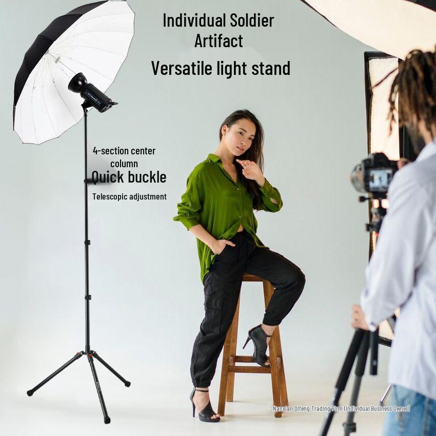 2025 Reverse Fold Light Stand: Portable Fill Light for Photography, Film, TV & Live Streaming