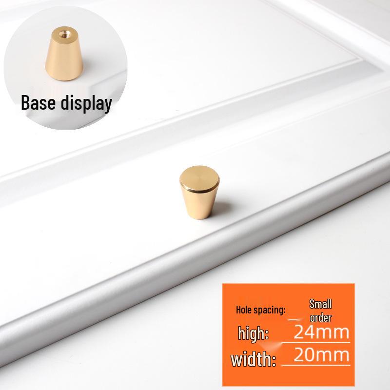 Nordic Minimalist Gold Aluminum Round Bar Handle for Cabinets & Wardrobes