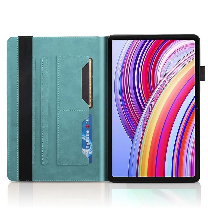 Tablet Case For Redmi Pad Pro 12.1 Tree of Life Embossed Card Slot Stand Shockproof Leather Case SE