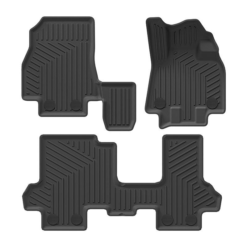 Waterproof, dirt-resistant TPE floor mats for 2019-2021 Mitsubishi Delica D5 right-hand drive vehicles.