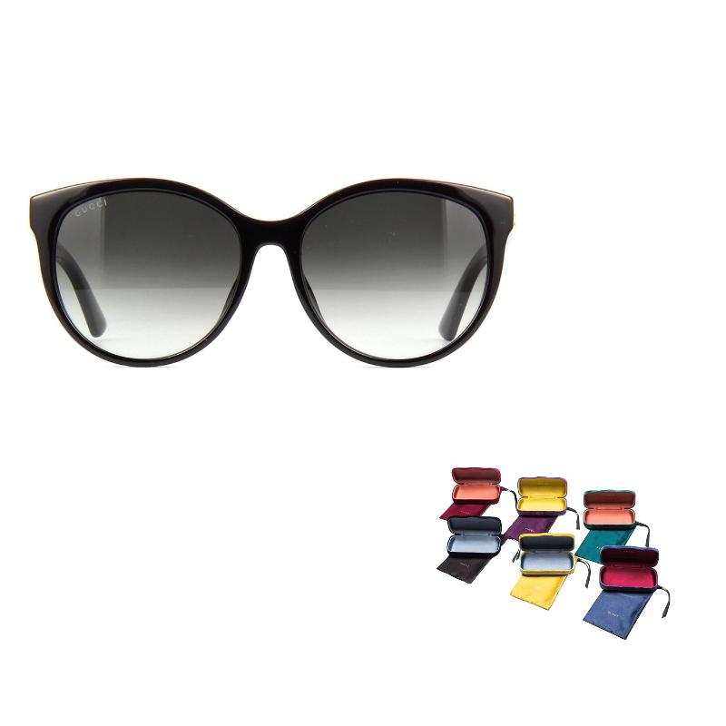 

GUCCI Round Frame Gold Double G Standard UV Protection Square Sunglasses Men s F чёрный