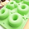 6 Holes Flower Doughnut Silicone Molds Hollow Sphere Mousse Cake Mould Easy Demold Soap Candle Making Tool Valentine’s Day Gifts