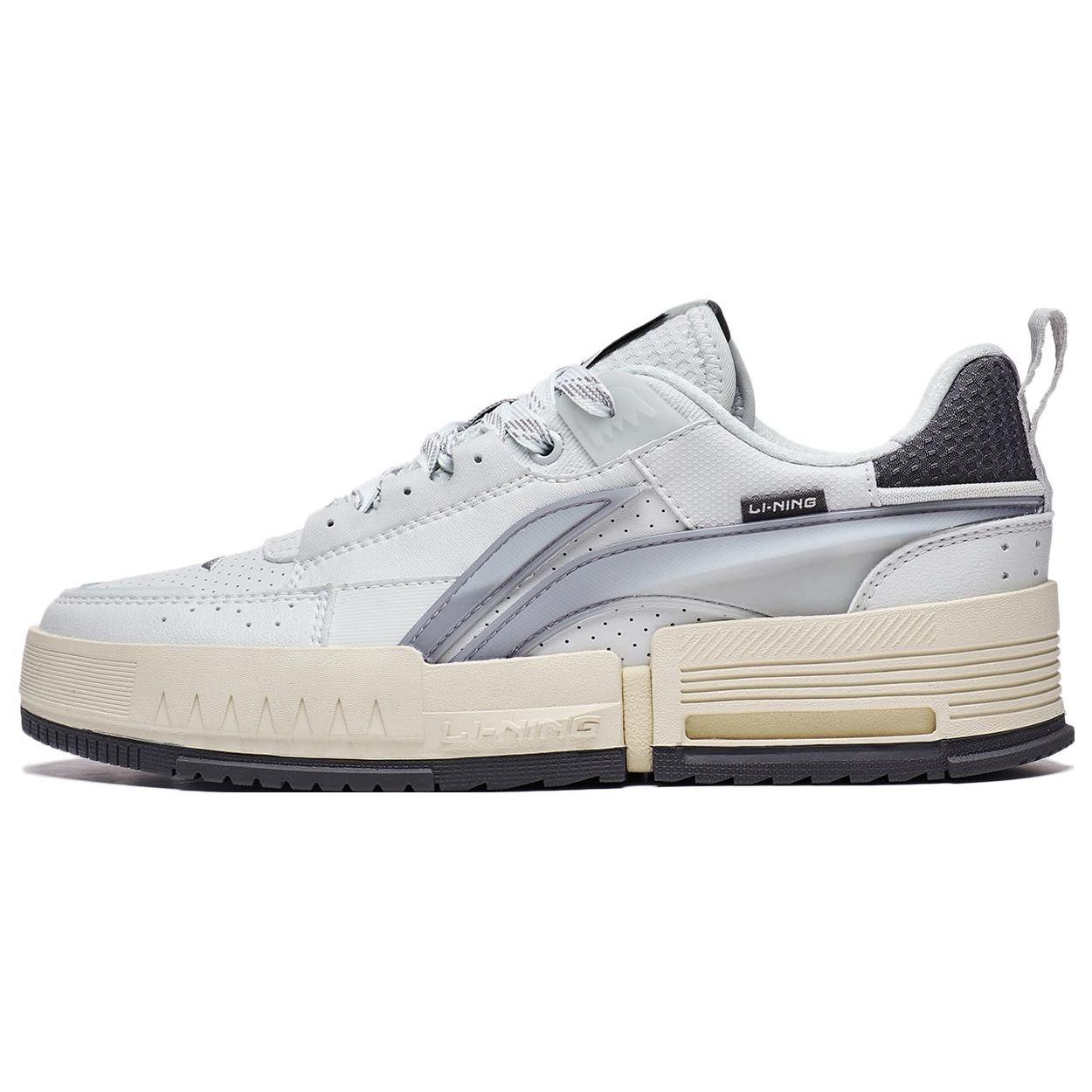 (WMNS) Li-Ning Casual Skate Shoes White Silver Women s AGCT136-4 EU 37