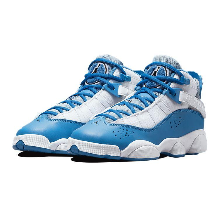 Air Jordan 6 Rings GS Bleached Denim Kids Sneakers White Dutch-Blue DM8956-100