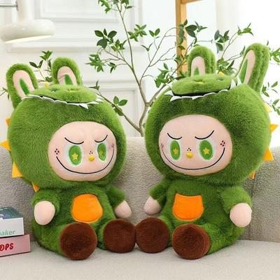 Sürükle Ayı Tavşan Kulaklı Bebek Bebek Çocuklar Dönüşen Dinozor Peluş Oyuncak Atma Yastığı Kızlar Labu