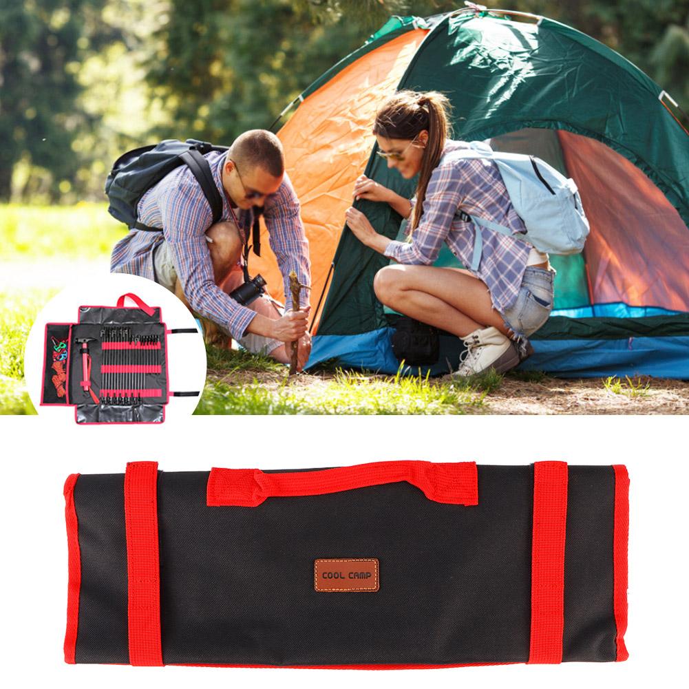 Portable Oxford Cloth Tent Light Ground Nails Tools Storage Bag Organizer for Picnic Camping