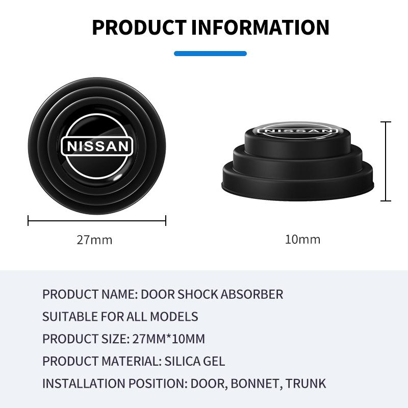 New Car Door Shock Stickers Absorber Soundproof Buffer Pier pad For Nissan Nismo Tiida Teana Skyline Juke X-trail Almera Qashqai