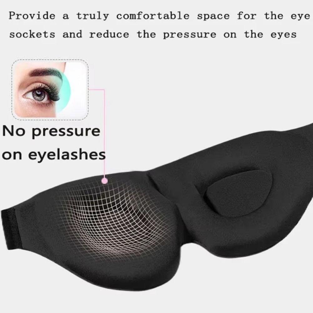 Soft Blackout Eye Shade Zero Eye Pressure Sleeping Blindfold Travel Nap Eyepatch  Side Sleepers