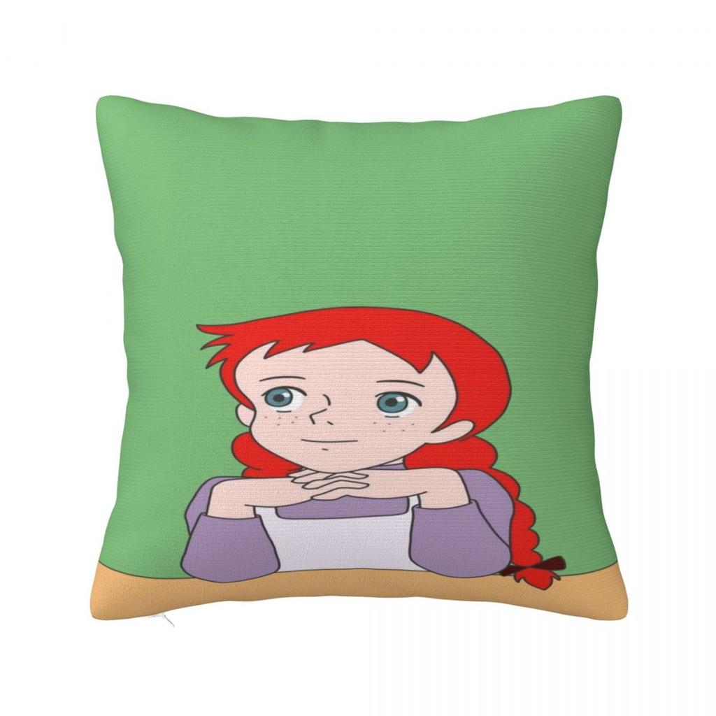 Cartoon Manga A-Anne Of Green Gables Pillow Cover Polyester Pillow Case Cushion Cover Vintage Pillowcases For Living Room Chair