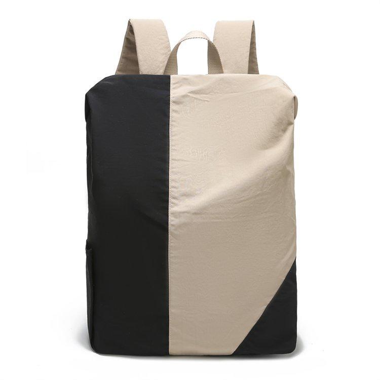 Stitching Contrast Backpack Unisex Waterproof Backpack Travel Bag