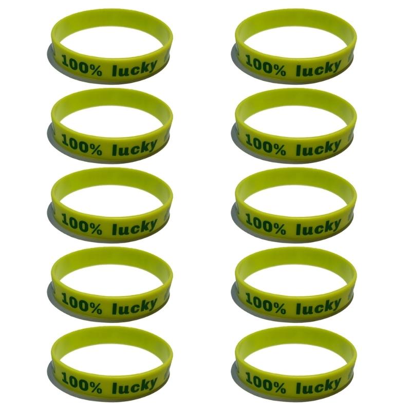 10 stuks Sint Patrick's Dag Siliconen Armband Vakantie Festival Cadeau voor Kind Kinderen Podiumoptreden Cadeau Geschenken