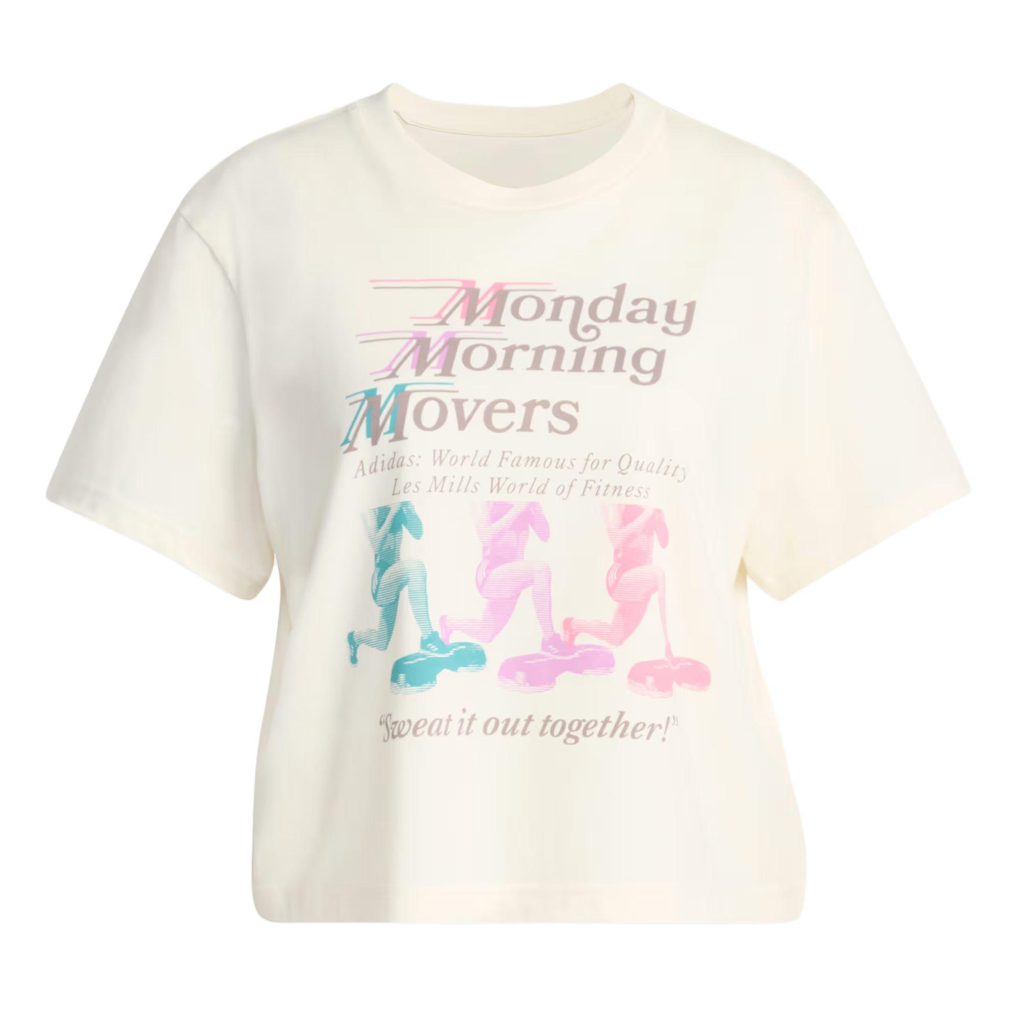 

Adidas Хлопковая футболка свободного кроя с коротким рукавом Les Mills Женские топы KS0086 XL