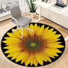 1pc Sunflower Bloom Office Round Area Rug, Indoor Mat Suitable ForOffice, Under Office Chairs Bedroom Living Room Home Decor, Room Decot085