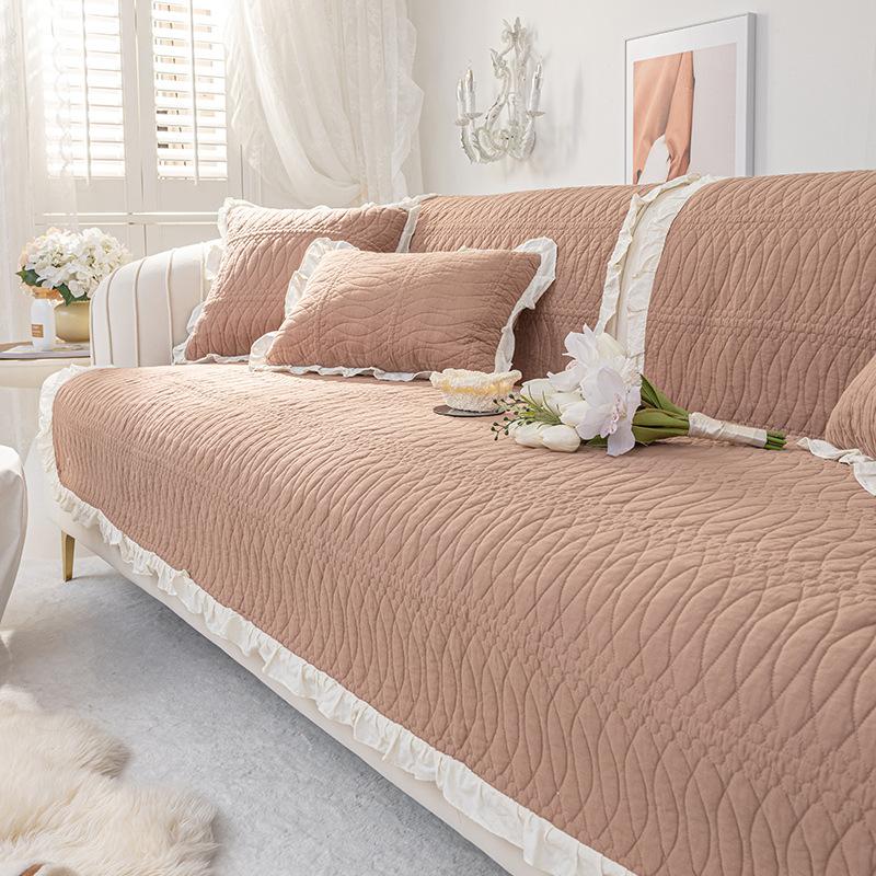 

Подушка для дивана из хлопка, универсальная нескользящая ткань Four Seasons, простая современная ткань для спинки гостиной, чехол для полотенца 70*70cm