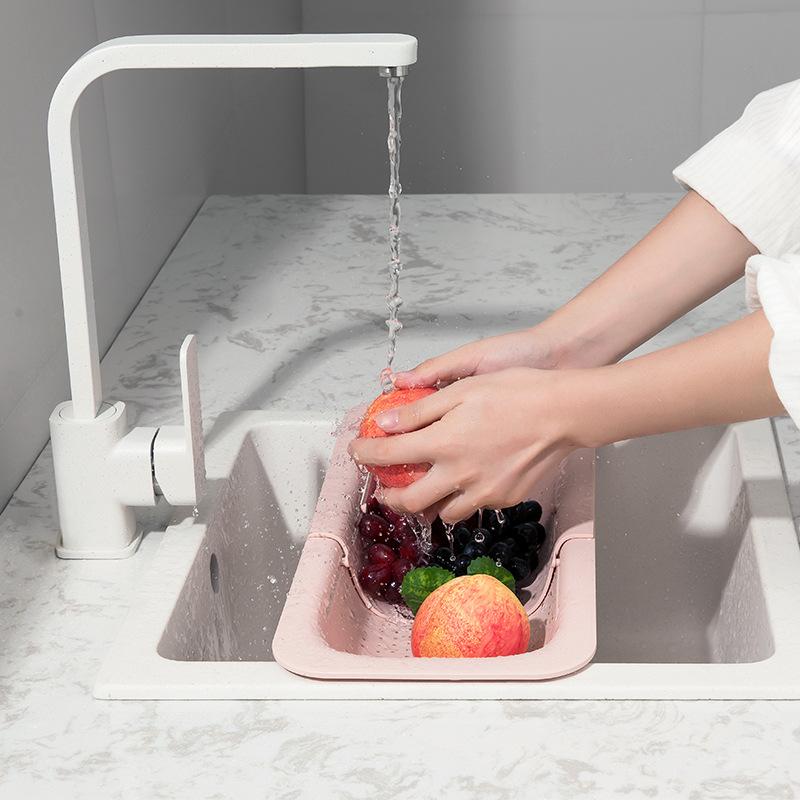 Colander Strainer Over The Sink Colander Extendable Bathtub Tray Kitchen Gadgets Home Kitchen Strainer Dish Rack Drainer
