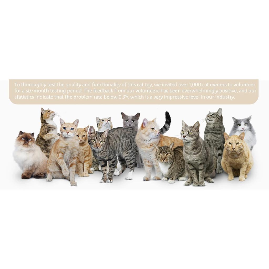 Interactive Cat Toy Automatic Cat Toys for Indoor Cats, 3-in-1 Electric Cat Toy USB Rechargeable, Kitten Toy Cat Exercise Toys