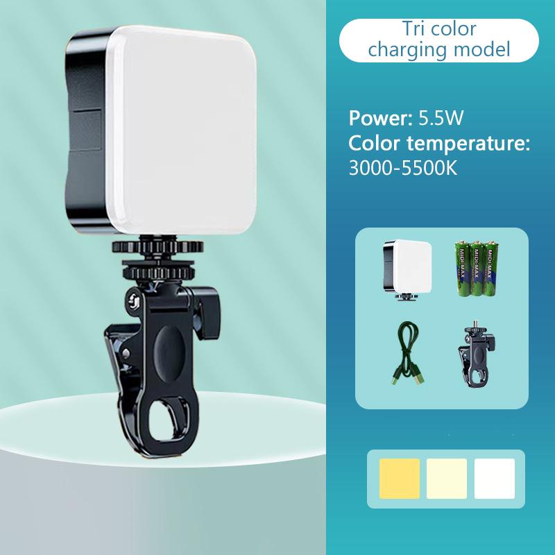 Pocket Rgb Fill Light Portable Led Light Video Mini Phone Fill Light Smartphone Selfie Adjustable Rgb Light With Free Clip