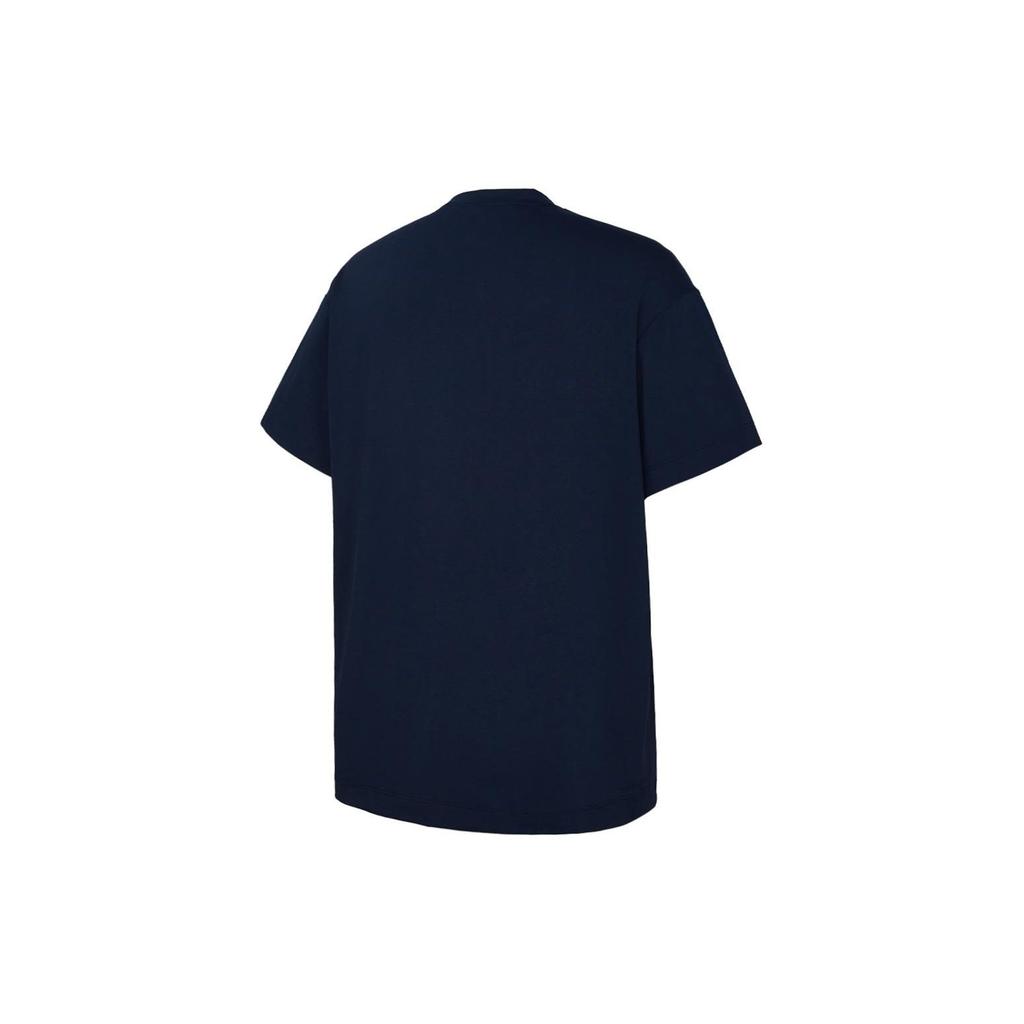 Adidas Solid Color Crew Neck Casual Pullover T-Shirt Unisex Tops Navy-Blue JD0339