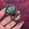 Amazonite Natural Gemstone Pendant Copper Wire Wrapped Pendant Handmade Jewelry
