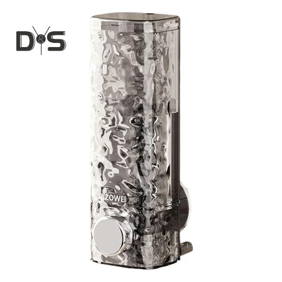 

Дозатор для мыла с присоской, кнопочное управление, настенный, простая установка, дозатор для жидкого мыла для ванной комнаты серый/чистый