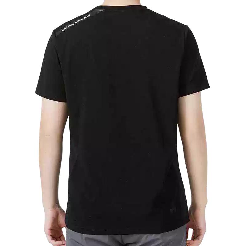 Under Armour Basketball Football Tennis Outdoor Training Casual Printed Logo T-Shirt Men Tops Black 22500514-001