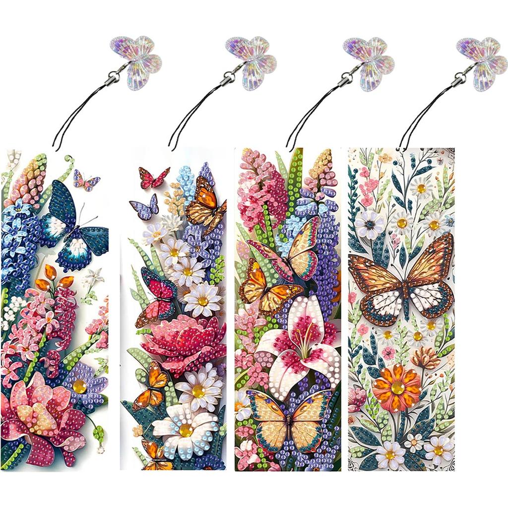 4Pcs Special Shape Owl 5D DIY Diamond Painting Bookmark DIY Bookmarks Diamond Painting Kits Diamond Painting Bookmark Making Kit